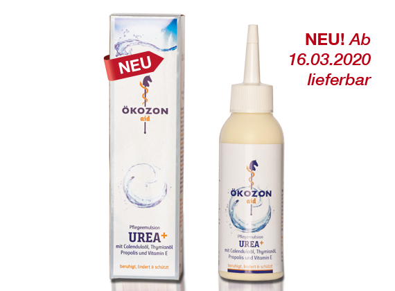 Packshot Ökozon aid UREA 120 ml Kunststoffflasche mit Pappschachtel